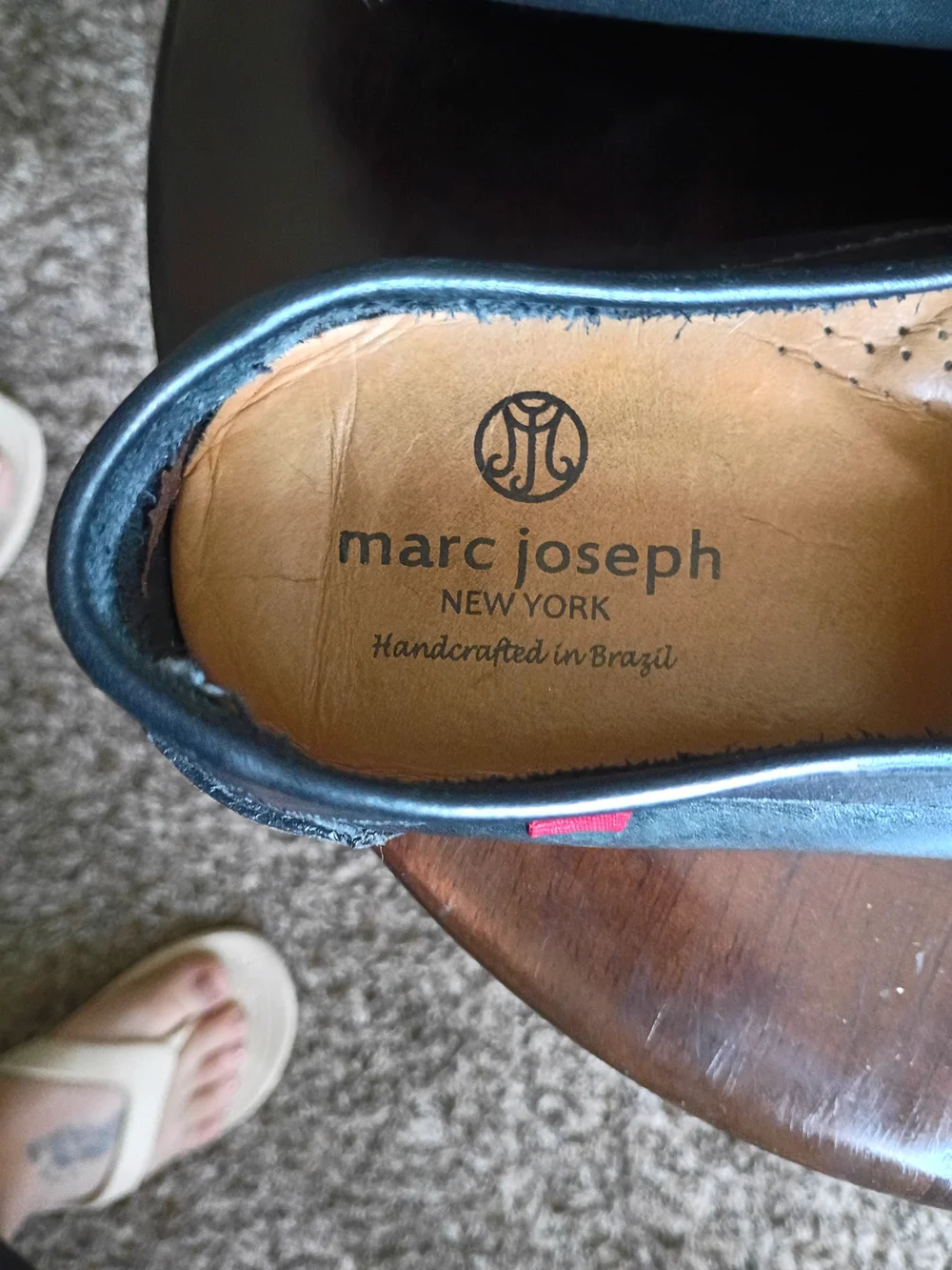 Classic Black Leather Penny Loafers Made In Brazil